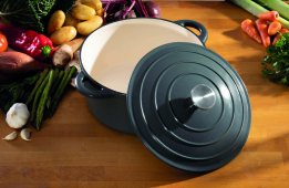 Enamelled 5 Piece Cast Iron Set