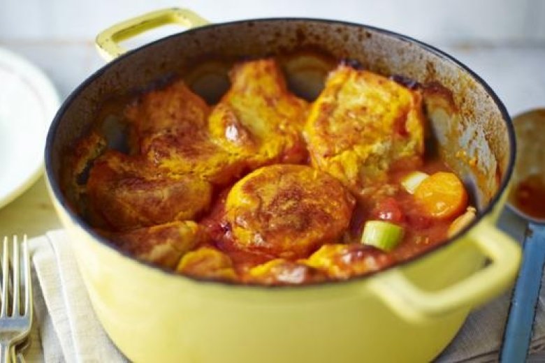 Chicken Casserole with Potato Cobbler