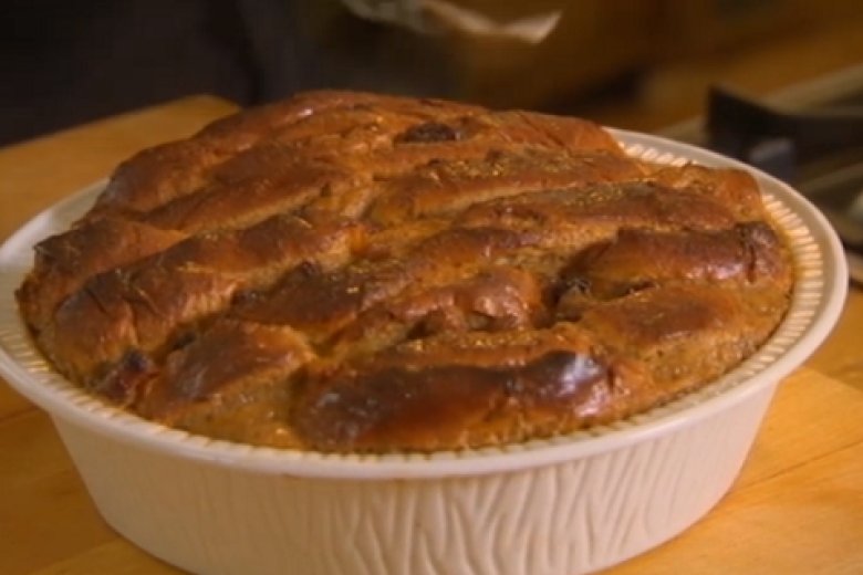 Chai bread and butter pudding