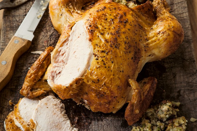 Roast Chicken with Herby Stuffing