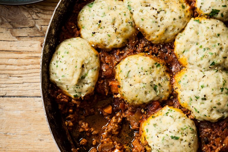 Mince and Herby Dumplings