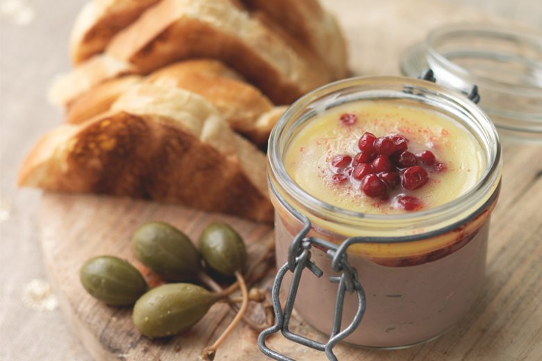 Chicken Liver Parfait with Cranberry Butter