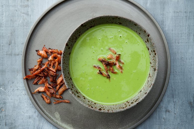 Pea, Mint and Ham Soup