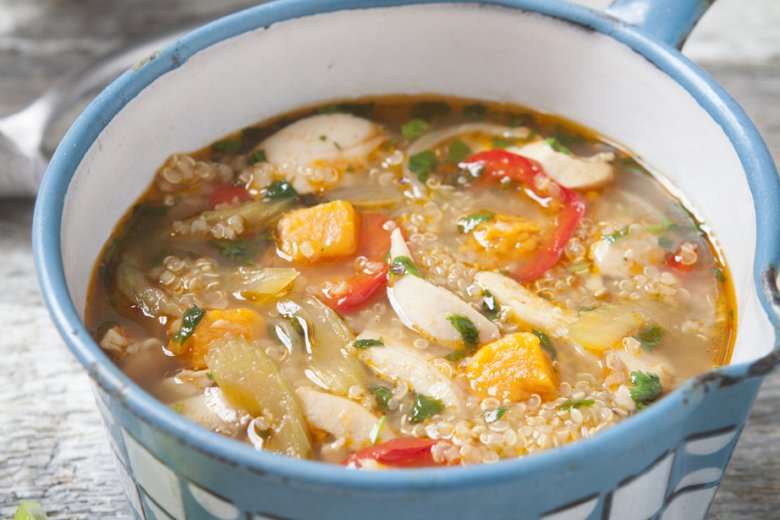 Peruvian Chicken Soup with Quinoa