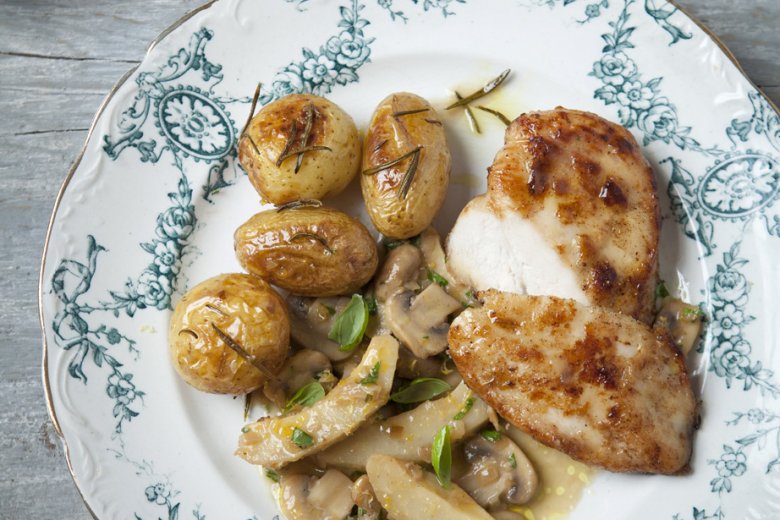 Posh Chicken Fricassée with Artichokes