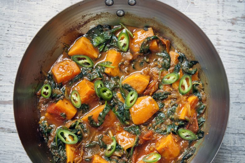 Sweet Potato Saag Aloo