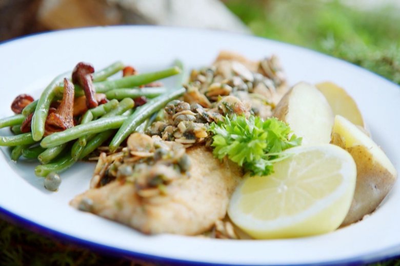 Trout almondine