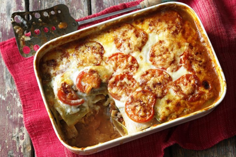 Skinny beef lasagne