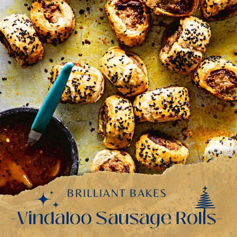 Bite sized sausage rolls with nigella seeds baked to perfection from Brilliant Bakes by Si King and Dave Myers