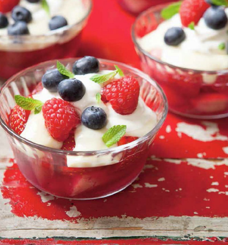 Fresh fruit trifles