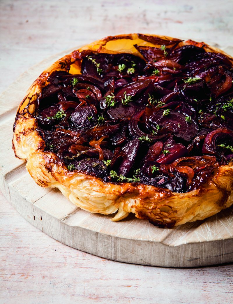 Red onion and beetroot tarte tatin - Recipes - Hairy Bikers