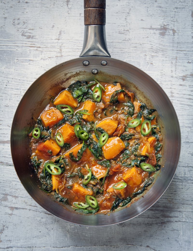 Sweet Potato Saag Aloo - Recipes - Hairy Bikers